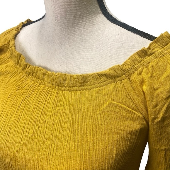 Naïf Midi Dress Sz PS Mustard Yellow - Picture 2 of 14